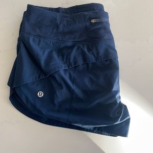 Lululemon navy blue speed up shorts